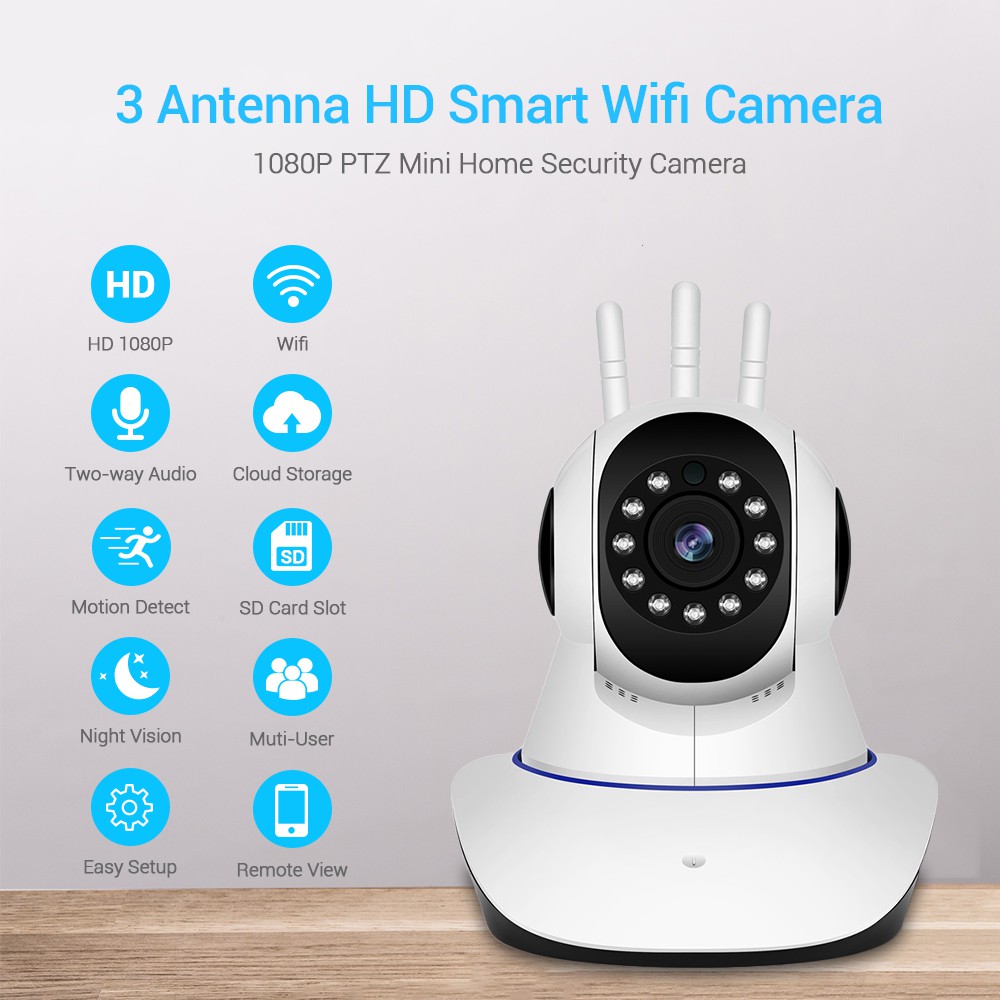 Ready Stock) Hamrol 3 Antenna HD 1080P Wifi IP Camera Auto Tracking Two-way  Audio Home Security Camera SD Card Slot P2P CCTV Surveillance Wireless  Camera Baby Monitor | Shopee Malaysia