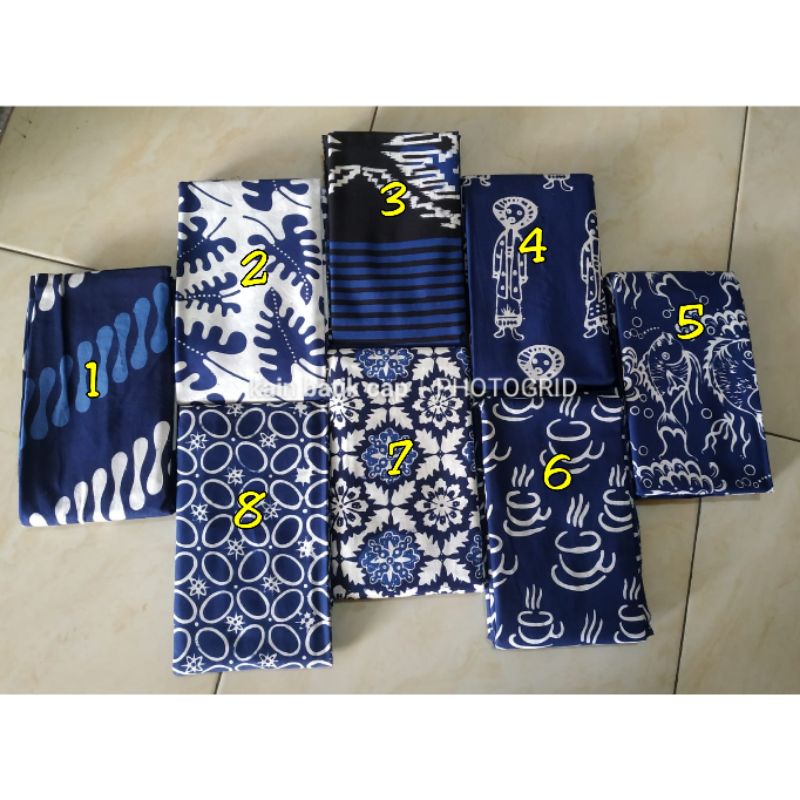 Buy Fine Cotton Batik Fabric Navy Color Uniform Fabric 