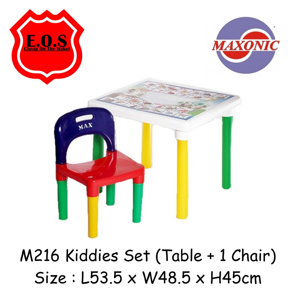 Maxonic kids study table & chair / abc table & chair / meja kerusi ...