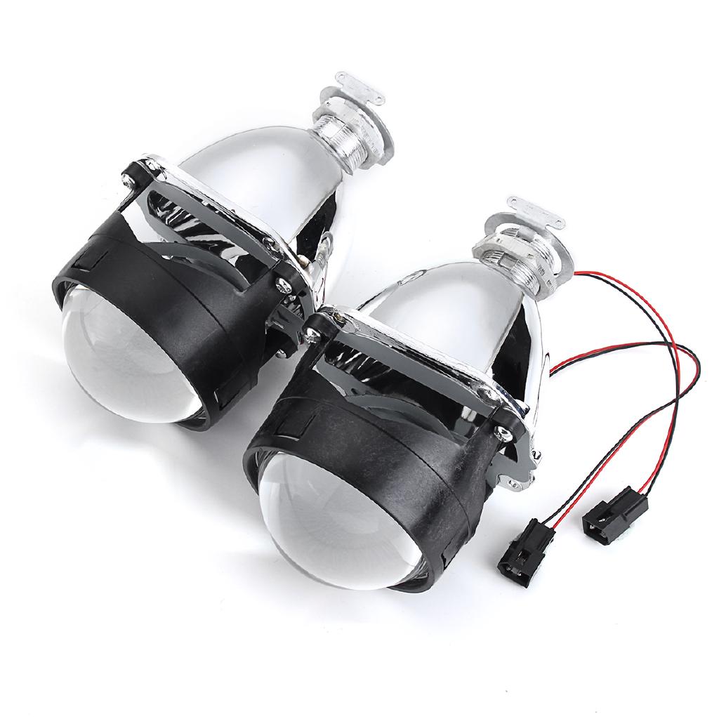 2.5'' HID BiXenon Projector Headlight Lens Shroud H1 H4 H7 Retrofit Hi