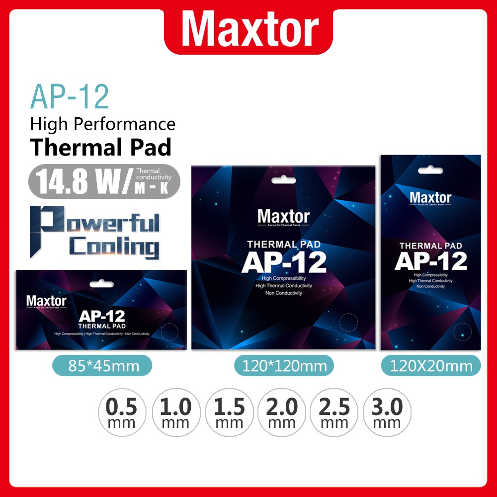 Maxtor AP12 (14.8W/mk) High Thermal Conductivity Paste Pad CPU/GPU Cooling Thermal Silicone