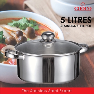 CUOCO Stainless Steel Pot 5L PWC02  Shopee Malaysia