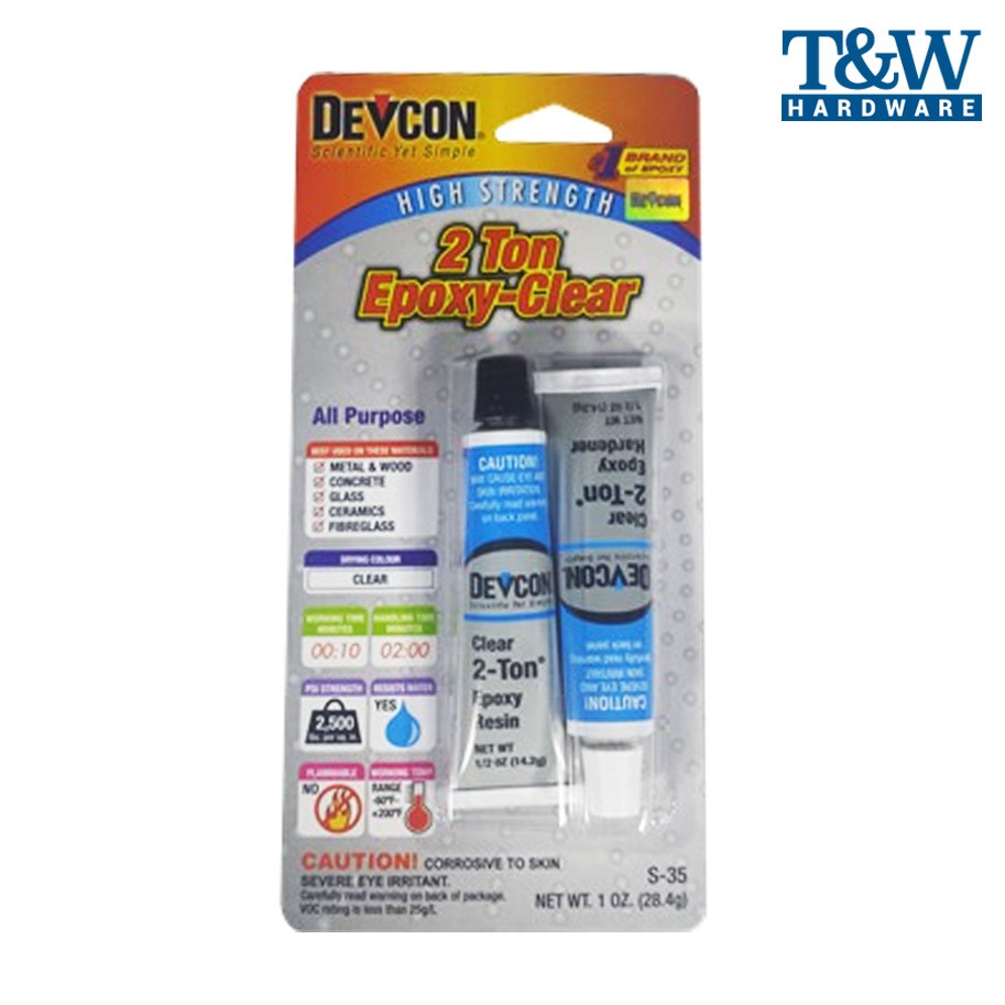 DEVCON 2 Ton EpoxyClear High Strength Epoxy S35 [T&W Hardware
