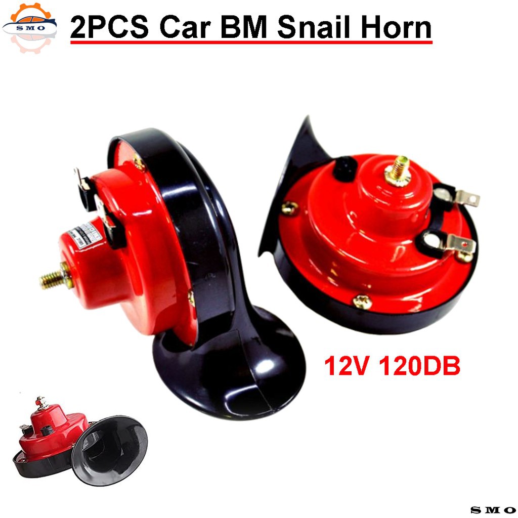🧡Ready Stock🧡 Car Horn Hon Kereta Siput Kuat BM Snail Horn 12V 2Pcs 120DB Persona Saga BLM FLX Wira Waja Myvi Viva Axi