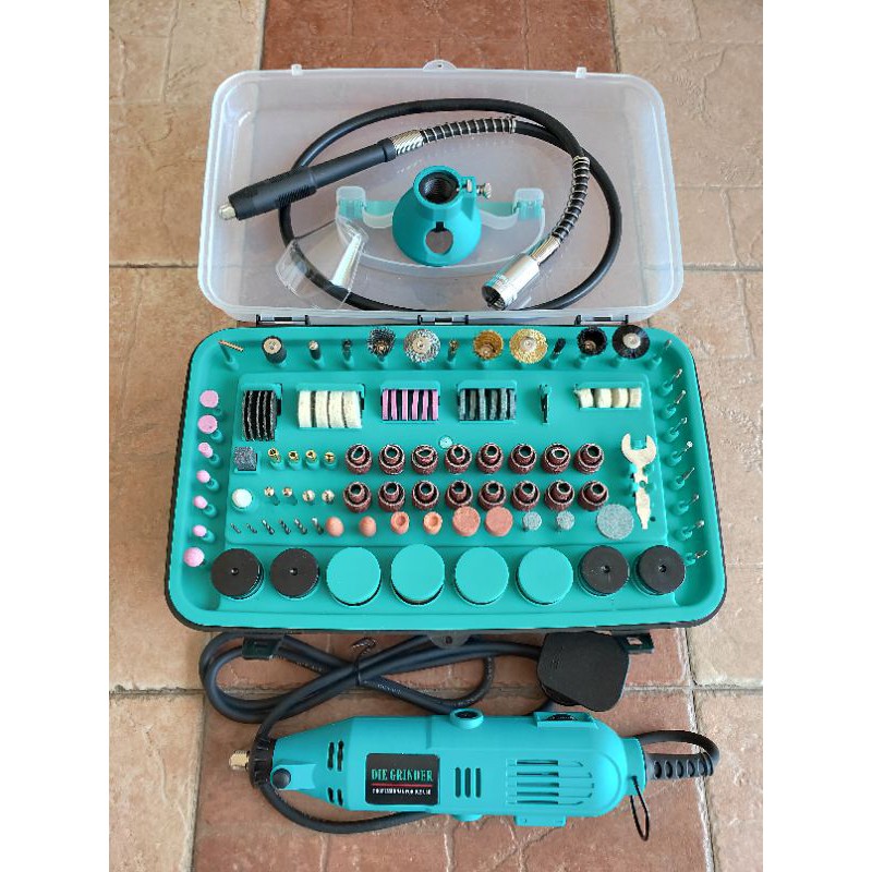 388Pcs Mini Electric Die Grinder Drill Set Tool Variable Rotary Speed DIY Sander Polisher