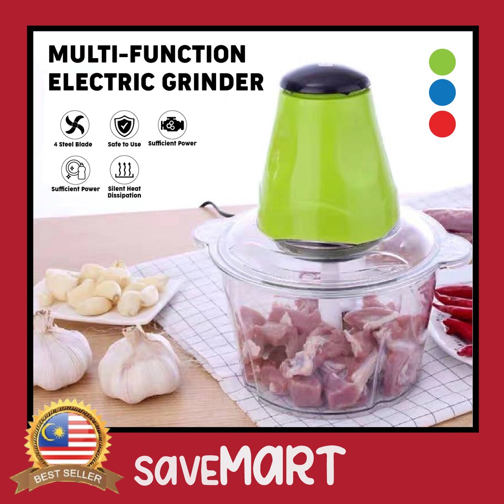 250W 2L Capacity Electric Meat Grinder Food Mincer Vegetables Chopper Slicer / Pengisar Daging