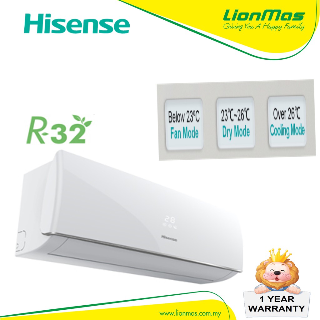 Hisense R32 Gas Air Conditioner An13dbg1 Shopee Malaysia 8372