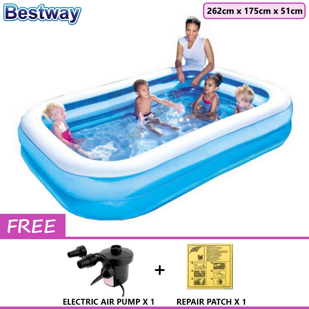 Bestway 2.62M 54006 Extra Large Inflatable Swimming Pools 2 Layers ...