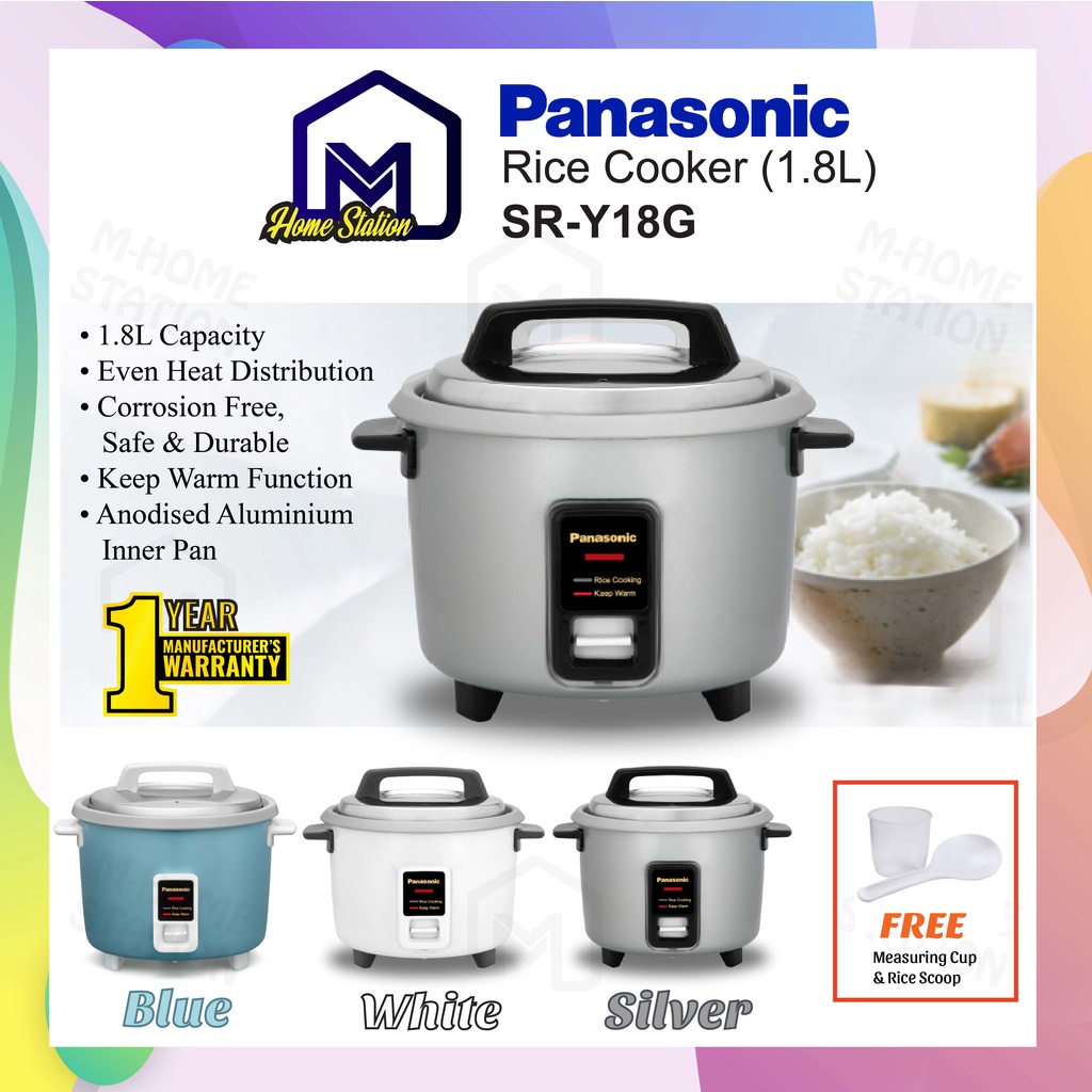 Panasonic 1 8l Conventional Rice Cooker Sr Y18g Periuk Nasi Replace Sr E18a Shopee Malaysia