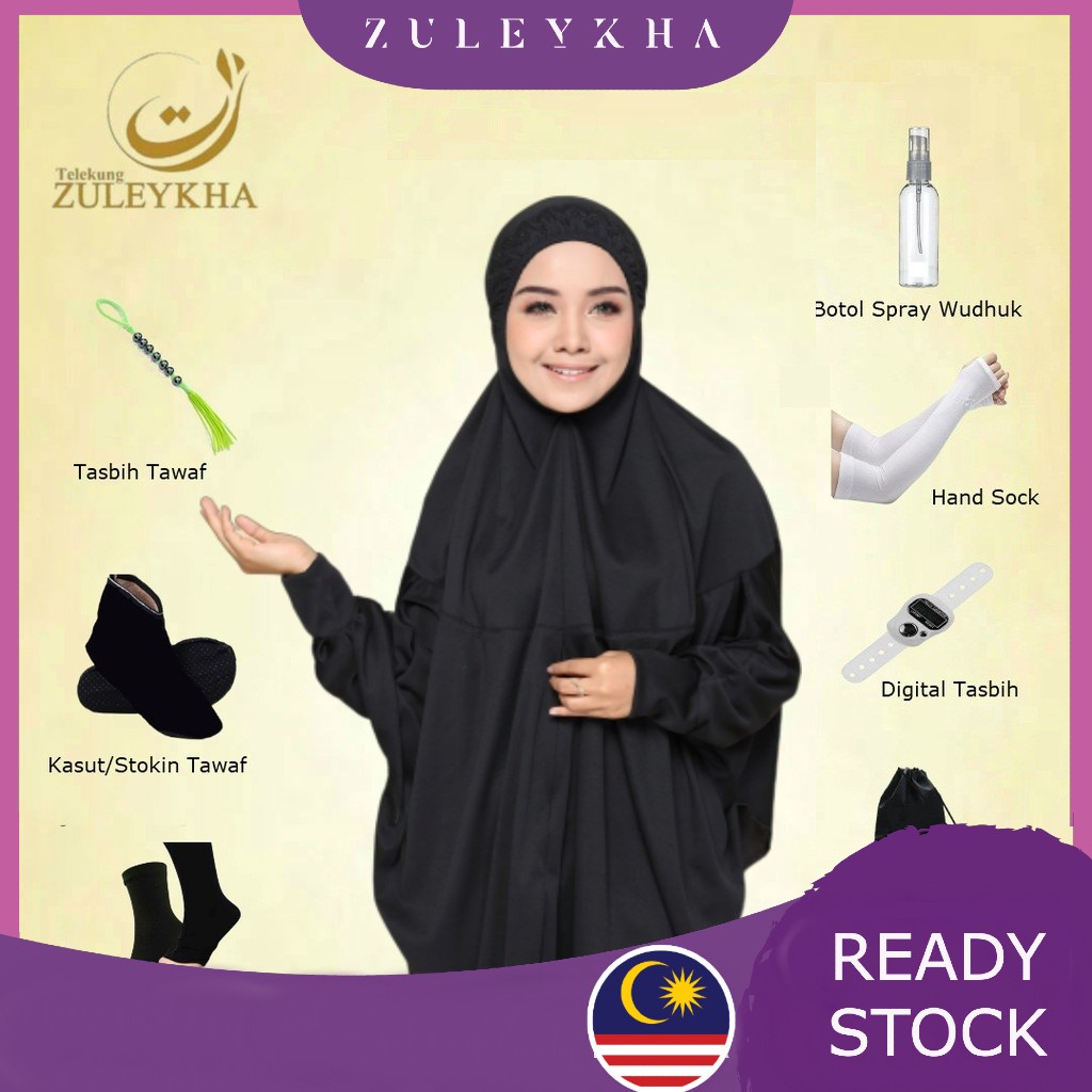 ZULEYKHA SET TELEKUNG TANGAN POKET ZIP UMRAH HAJI