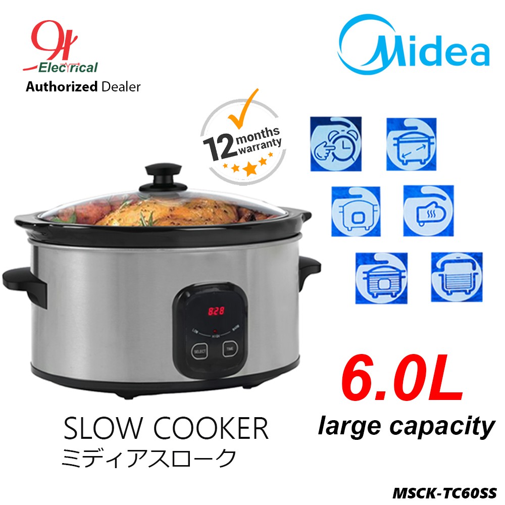 MIDEA 6.0L Slow Cooker MSCK-TC60SS