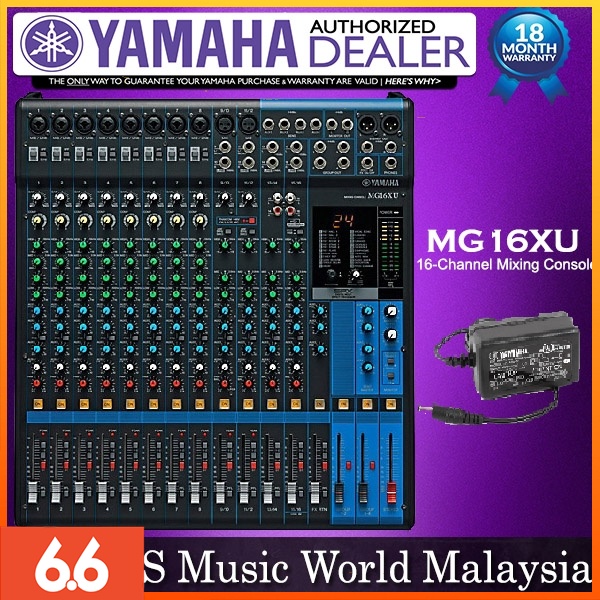 Yamaha Mg16xu 16 Channel Analog Mixer Mixing Console With Usb And Effect Mg16x Mg 16xu Shopee Malaysia