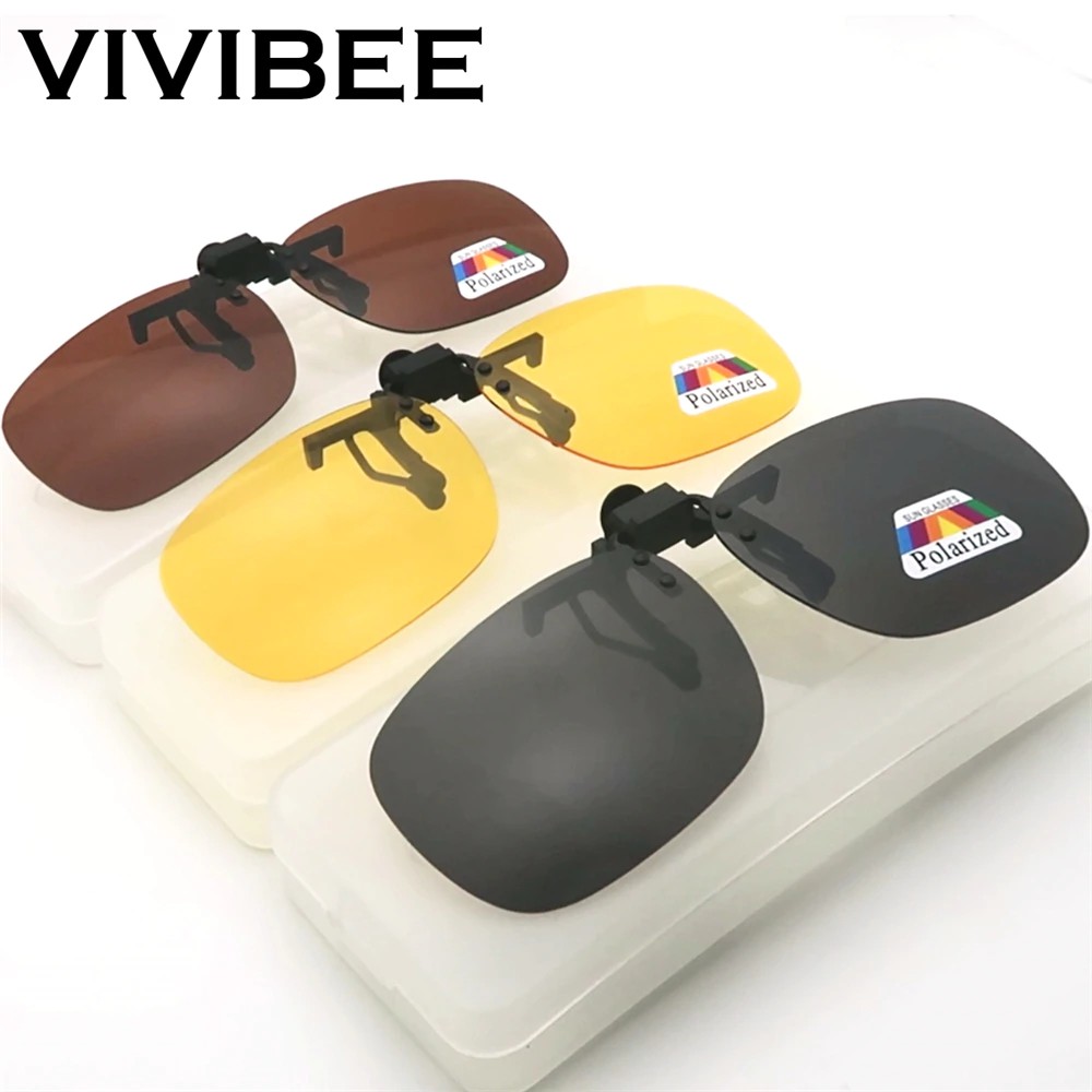 yellow clip on sunglasses polarized