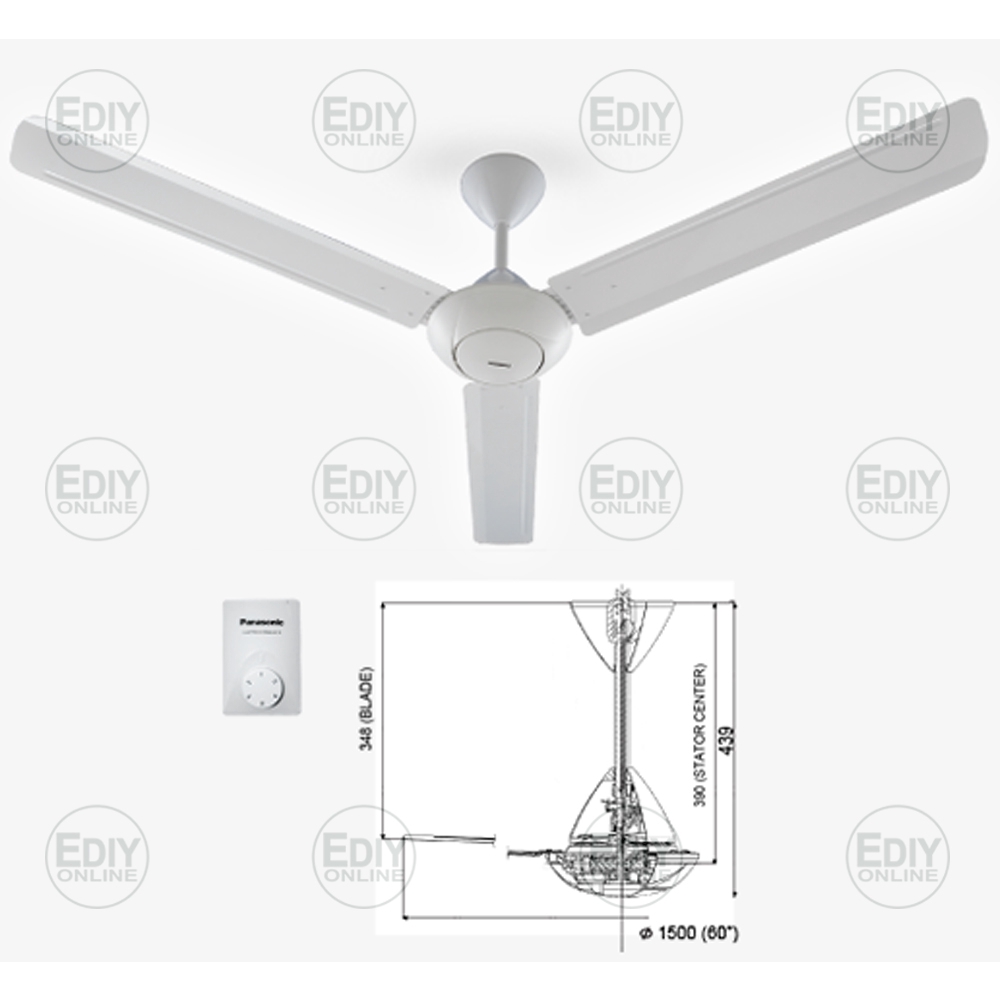 Panasonic Ceiling Fan Fm15ao 2 Sets Kipas Siling 风扇 1513009