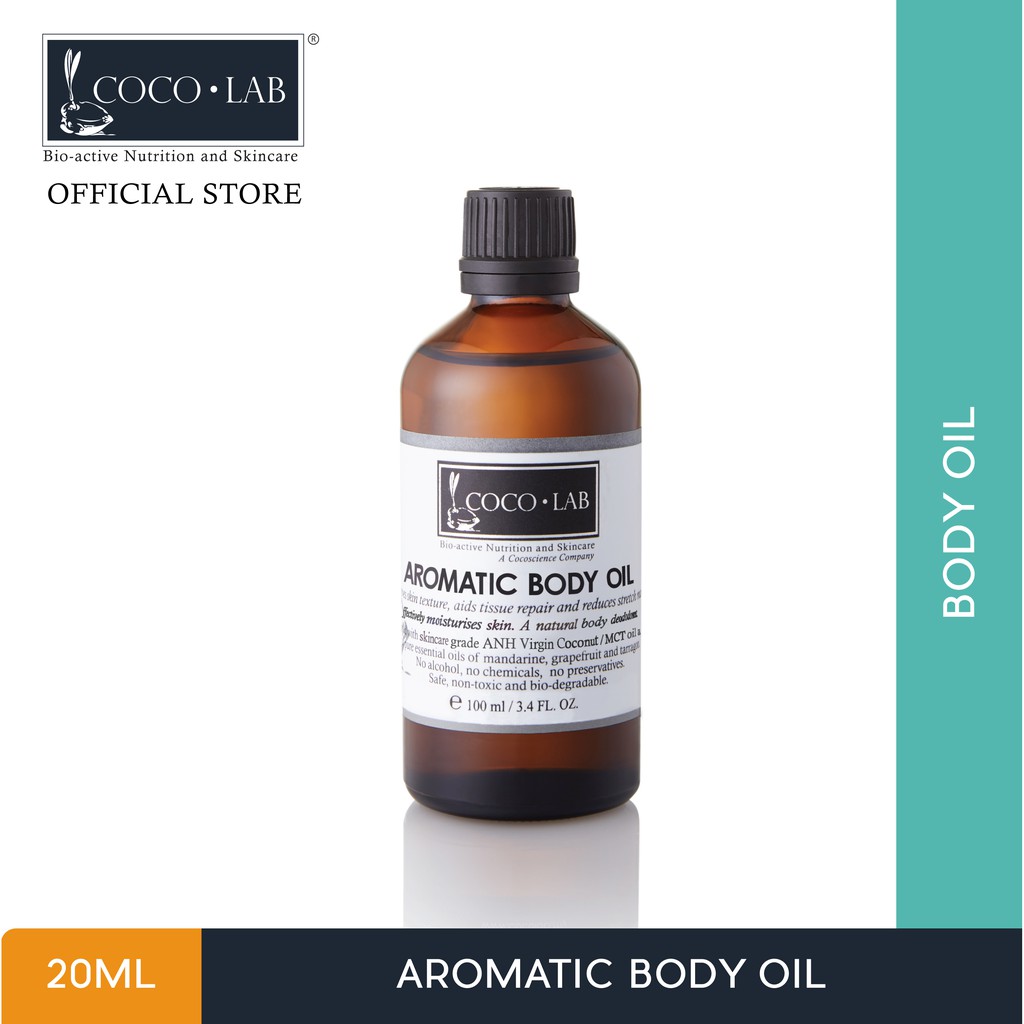 COCOLAB Aromatic Body Oil (20ml) [Light-weight Moisturizer, suitable for Eczema, Rashes, Psoriasis]