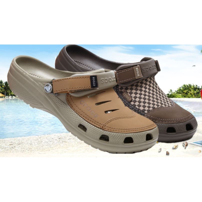 crocs mens leather sandals