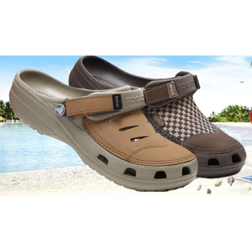 crocs leather sandals