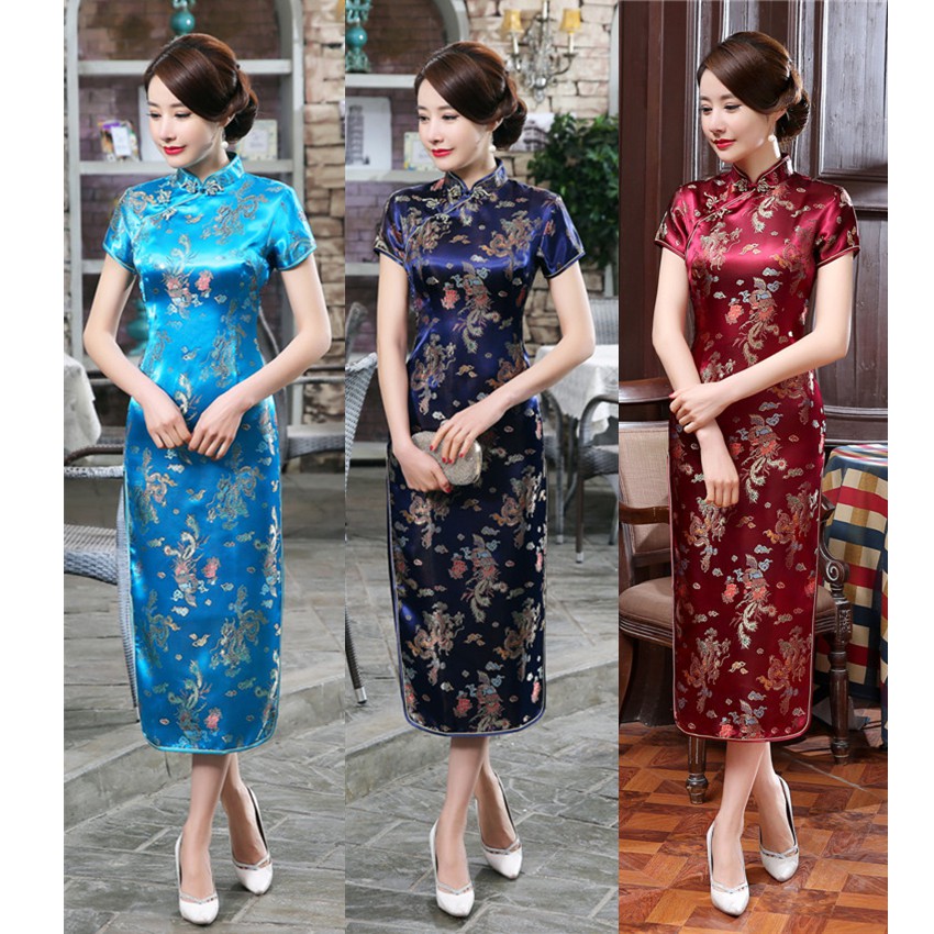 17colors Chinese Traditional Costumes Women Tight Bodycon Dress