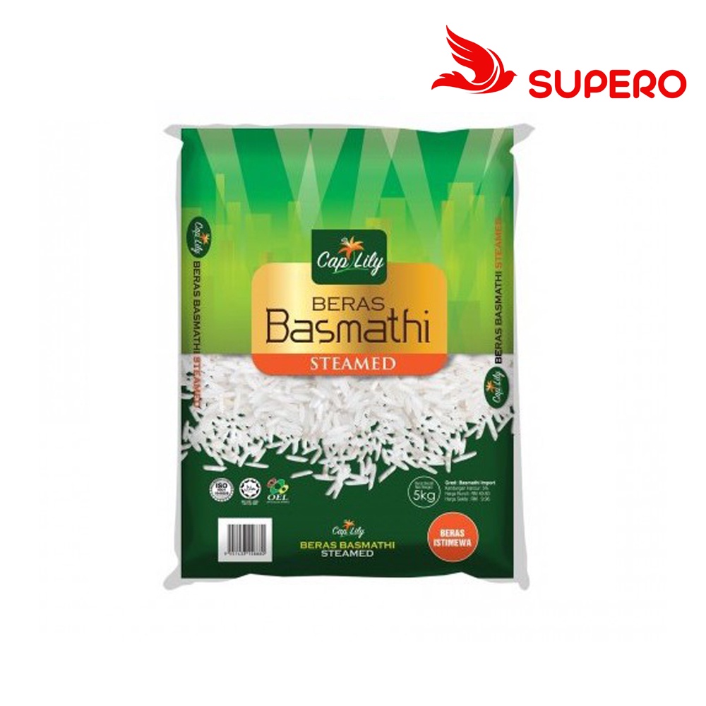 CAP LILY BERAS BASMATHI STEAMED 5KG | Shopee Malaysia