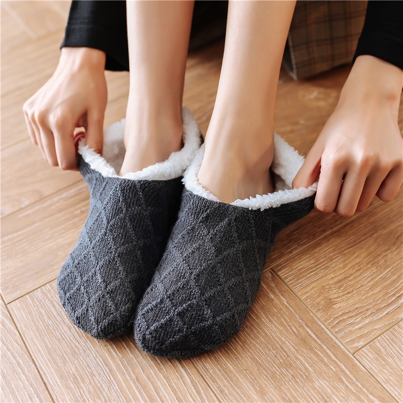 fuzzy ankle socks with grips