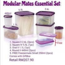 LELONG!!!Tupperware Modular Mates Set With Free