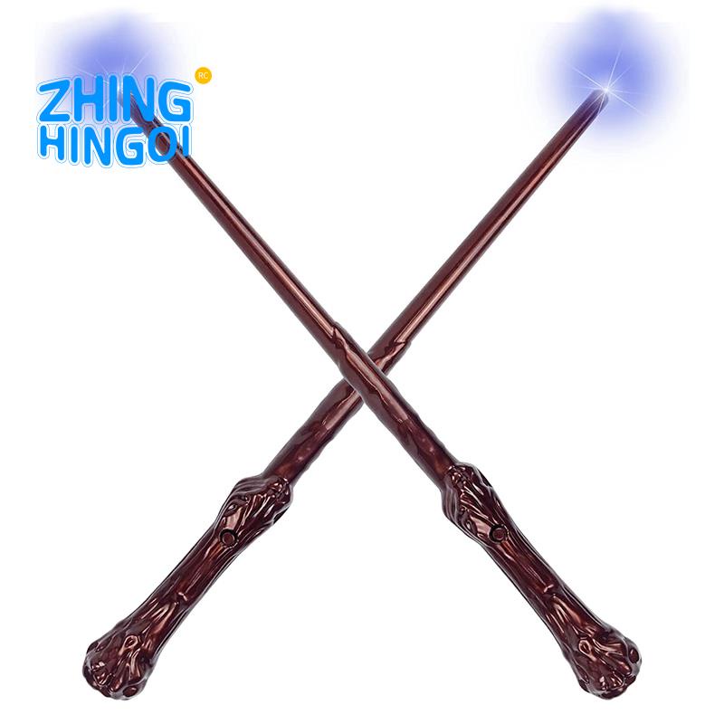 2 Piece Light Up Magic Wizard Wands Sound Illuminating Toy Wand