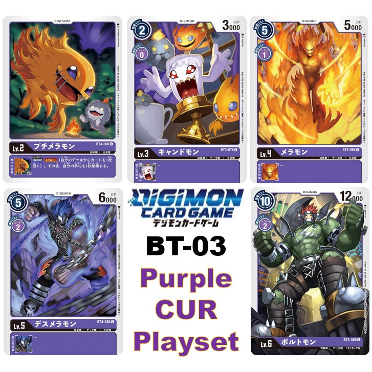 Digimon Card Game Bt3 Purple Cur Playset Shopee Malaysia