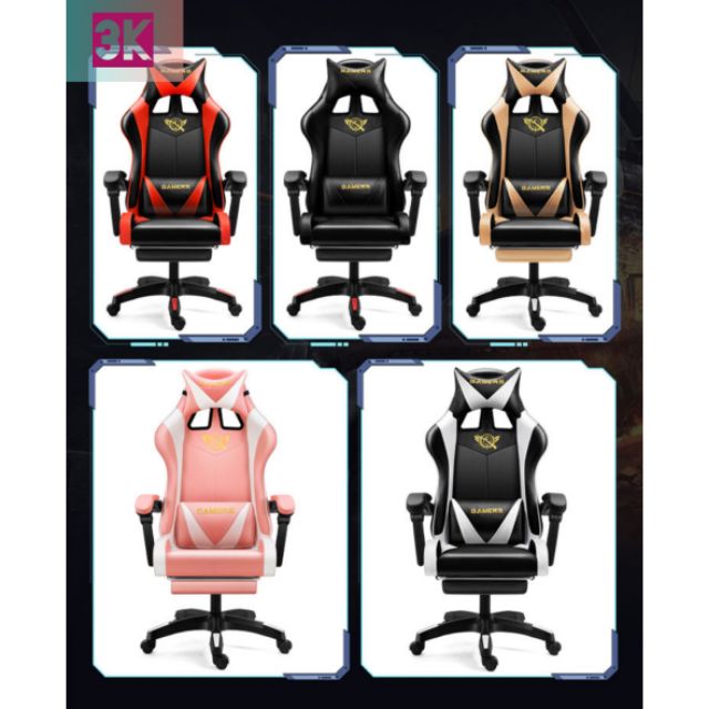 [FREE DELIVERY] Gaming Chair With Leg Support Kerusi Gamers Shopee