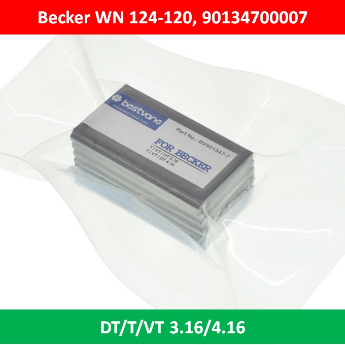 Carbon Vanes 90134700007 WN124-120 for Becker Pump DT/T/VT 3.16/4.16 7 pcs 