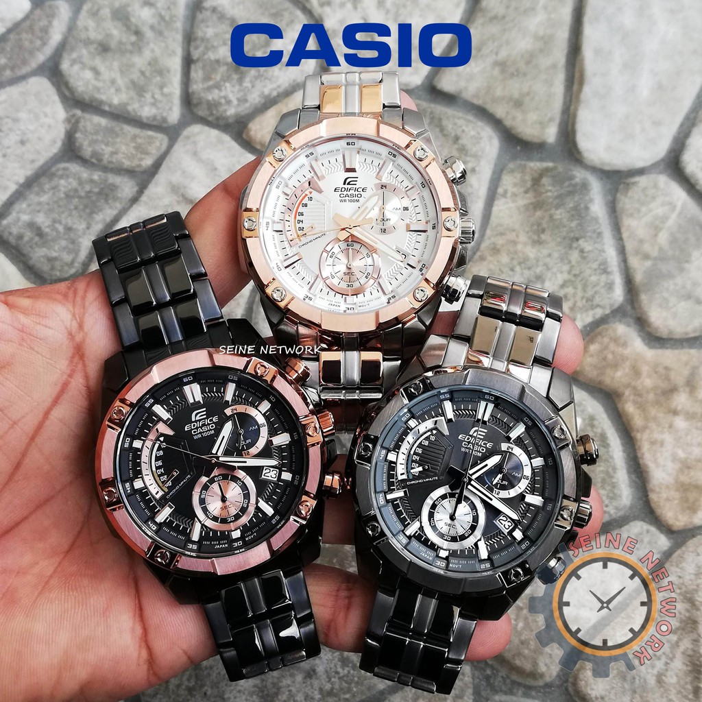 Casio Edifice Men Watch Multihand Fashion Quartz Analog Watch Waterproof Jam Tangan Lelaki Efr 559dc Efr 559gy Efr 559sg