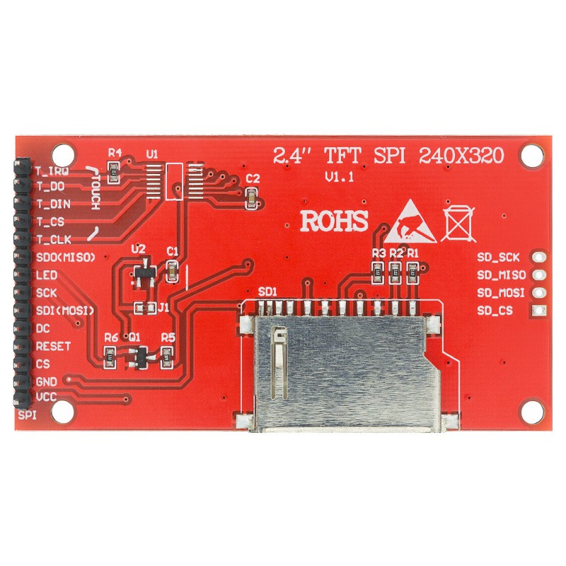 Must Premium 2.4" 2.4 Inch 240x320 Spi Tft Lcd Serial Port Module 5V/3.3V Adapter Pcb Micro SD Card White Led Display... - Image 2