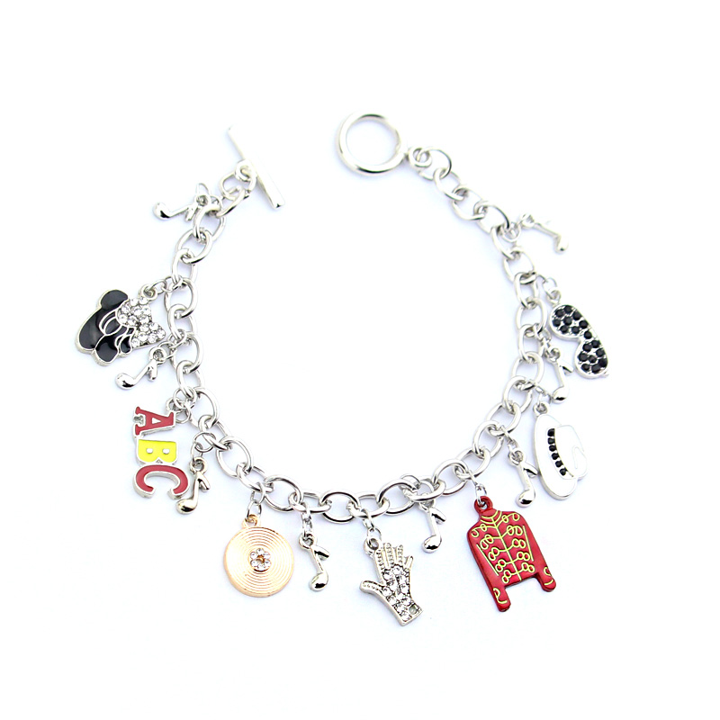 Memorial Michael Jackson Fashion Alloy Bracelet Handmade Jewelry