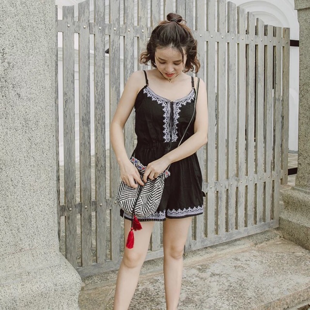 JP001-Black Summer Vacation Jumpsuit