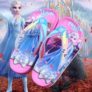 Princess Aisha Shoes Frozen Girls' Flip-flops Sandals and Slippers Summer Non-slip Kids Indoor Children's Flip Flops