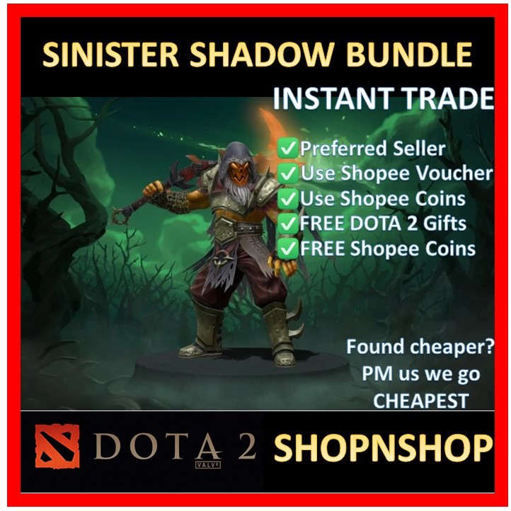 SnS DOTA 2 DIRETIDE Juggernaut Sinister Shadow Set Hallowed Chest of