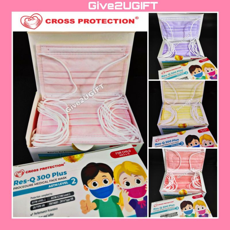Cross Protection Children Surgical Mask + Antabax wipes 10s Shopee
