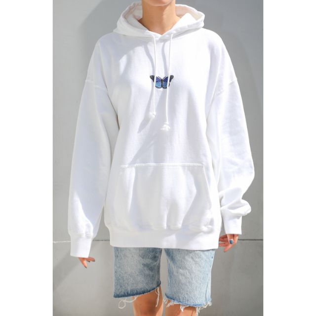 brandy melville blue butterfly hoodie