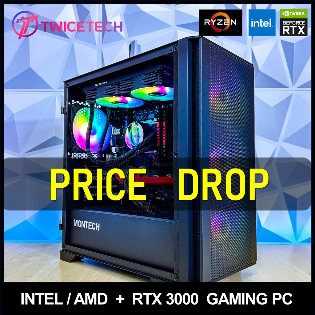 ( READY STOCK ) RTX3060 RTX3070 HIGH SPEC GAMING PC CPU ( INTEL / AMD ) INTEL I5 12400F / 16GB RAM / 512GB NVME SSD