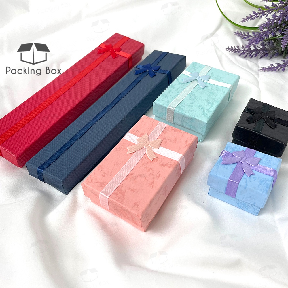 READY STOCK!!! Mini Jewelry Storage Box Portable Ring Earring Case White Inner Core Sponge Jewellery