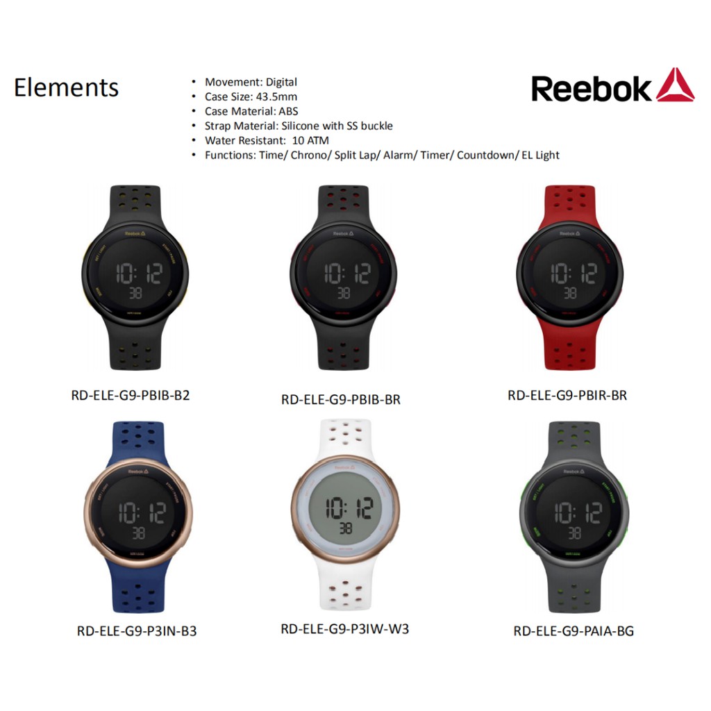 reebok watch digital