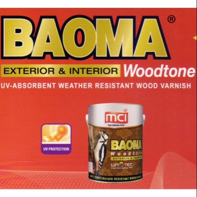  5 Litre MCI BAOMA Woodtone Exterior Interior Varnish 
