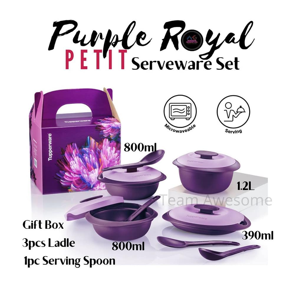 Tupperware Royale Blossom Serveware Microwaveable Gift Set/ Royale