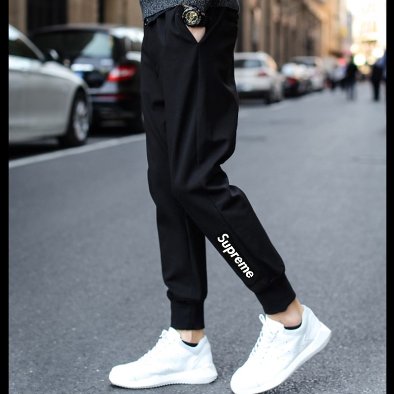 white oversized joggers