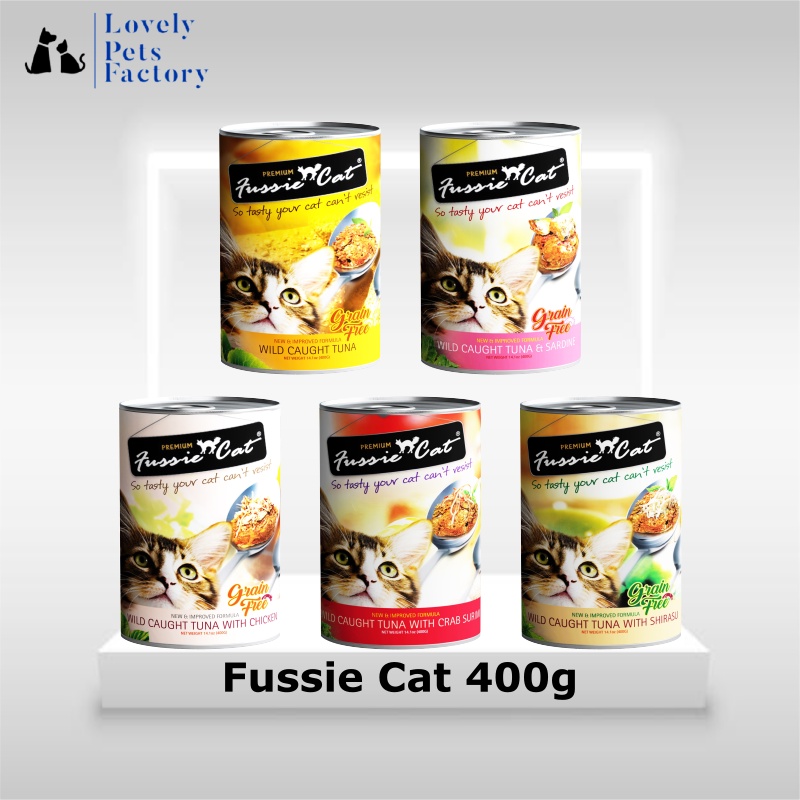 Fussie Cat 400g Premium Wet Food / Cat Food Wild Caught Tuna Series