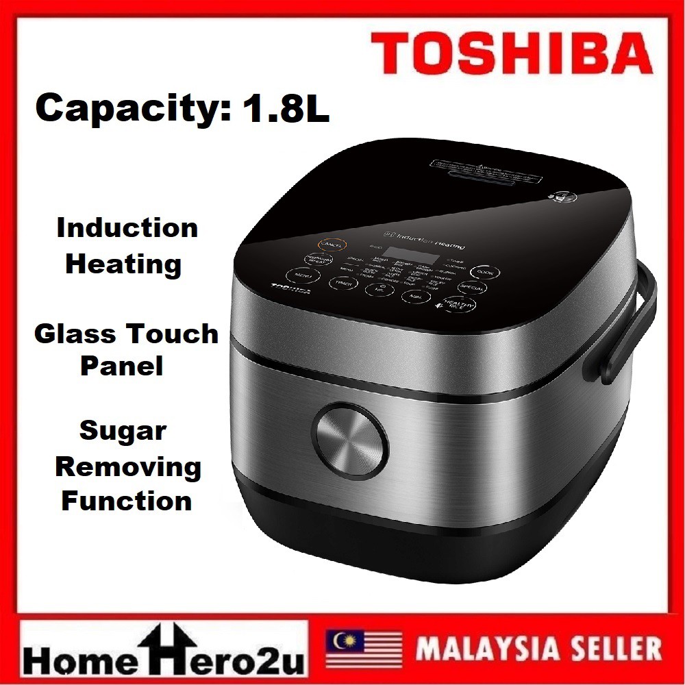 TOSHIBA 1.8L Non-stick Inner Pot RC-18ISPMY Induction Heating 3D Touch Control Panel Digital Rice Cooker - Homehero2u