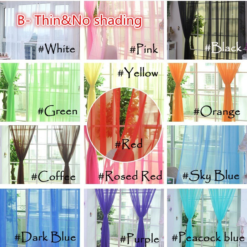 Ready Stock 1pc Star Living Curtains Blackout Solid Window