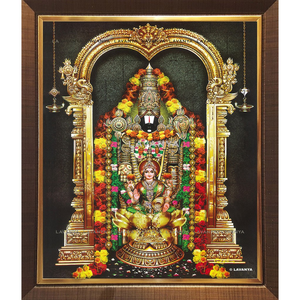 Balaji with Laxmi Digital Photo with Lamination and Frame (L040E ...