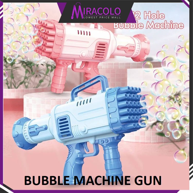 Premium 32 Holes Bubble Machine / Angel Bazooka Bubble Gun / pistol