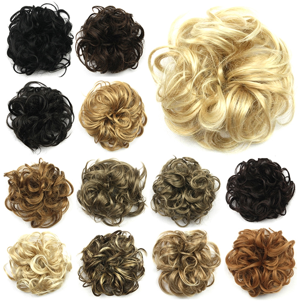 Hot Natural Curly Messy Bun Hair Piece Scrunchie Extra Thick Wig