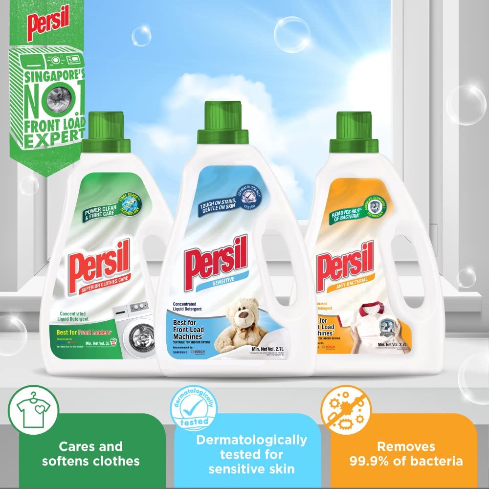 Persil Best For Front Load Liquid Detergent 2.7L / Refill 1.5L [ Anti